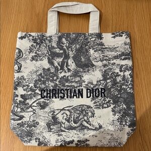 Dior Black and Cream Canvas Tote NWT